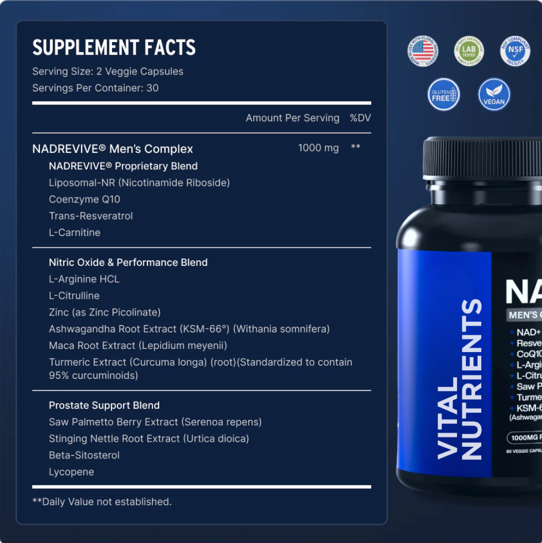 Liposomal NAD+ for Men